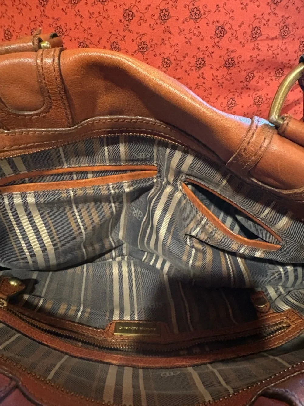 Banana Republic leather bowling-style bag or satchel